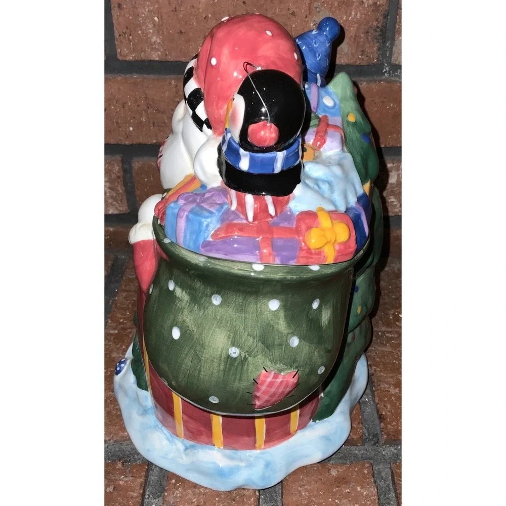 JCPenney Home Collection Christmas Cookie Jar Santa Snowman Reindeer Penguin 10